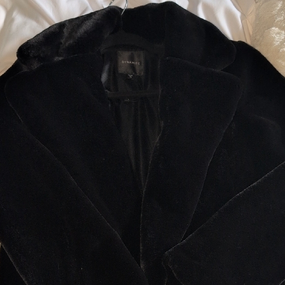 Dynamite Black Faux Fur Jacket - Picture 9 of 11